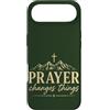 Faith Revival Studio Custodia per iPhone Air La preghiera cambia le cose Fede cristiana Croce Montagne
