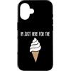 Ice Cream Party & Gelato Gifts Custodia per iPhone 16 Sono qui solo per il meme del gelato Cute Vanilla Soft Serve