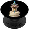 Funny Cute Birthday Boy Birthday Girl Ki Festa di compleanno di struzzo cappello e candela celebrazione PopSockets PopGrip Adesivo