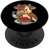cow pasta farm humor foodie art Cartoon Cartone Animato Di Pasta Di PopSockets PopGrip Adesivo