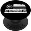 Best Dad Ever Father's Day Dad Birthday Cacciatore di cervi bandiera americana americana Patriottica retrò PopSockets PopGrip Adesivo