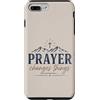 Faith Revival Studio Custodia per iPhone 7 Plus/8 Plus La preghiera cambia le cose Fede cristiana Croce Montagne
