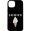 Ice Cream Party & Gelato Gifts Custodia per iPhone 15 Plus Sono qui solo per il meme del gelato Cute Vanilla Soft Serve