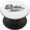 Miami Vibes Collection Miami, Florida, spiaggia, skyline città, palme, sole PopSockets PopGrip Adesivo