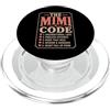 Funny Mimi Code Grandma Rules Vintage Te Il codice Mimi Bedtime è ogni volta che la risposta è sempre mamme PopSockets PopGrip per MagSafe