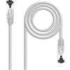 TOOQ NANOCABLE 10.20.2000-L25 - Cavo di rete patch RJ45, Cat.8.1, 2GHz, LSZH, SSTP, AWG26, Grigio, 25 cm