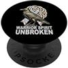 Fight Lung Cancer North Viking Warrior I vichinghi combattono il cancro ai polmoni - Warrior Spirit Unbroken PopSockets PopGrip Adesivo