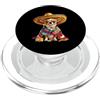 Cinco De Mayo Chihuahua Dog Wearing Somb Cinco De Mayo Chihuahua Cane Indossare Sombrero Tacos Fiesta PopSockets PopGrip per MagSafe