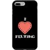 Handmade Wool Crafty Creative Custodia per iPhone 7 Plus/8 Plus Crafting I Love Felting Needlework Fiber Art Appassionato