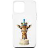 Funny Cute Birthday Boy Birthday Girl Ki Custodia per iPhone 12 Pro Max Giraffa torta di compleanno cappello e candela celebrazione