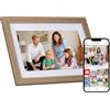 Rollei Cornice Digitale, Rollei Smart Frame WiFi 1010 10,1Pollici Frameo Portafoto Digitale HD IPS Touchscreen 32GB Condivisione di Foto e Video Legno di Quercia Cornice-Foto-Portafoto-Cornici-Digitali