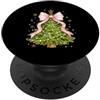 Coquette Bow Aesthetic Christmas Graphic Albero di Natale Rosa Coquette Bow Ribbon Estetica Ragazze PopSockets PopGrip Adesivo
