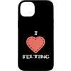 Handmade Wool Crafty Creative Custodia per iPhone 14 Plus Crafting I Love Felting Needlework Fiber Art Appassionato