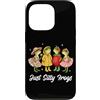 Kawaii Cottagecore Aesthetic Frog Design Custodia per iPhone 13 Pro Just Silly Frogs - Animale primaverile floreale Cottagecore