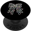 Coquette Bow Aesthetic Christmas Graphic Luci di Natale Fiocco Fiocco Coquette Estetica Ragazze Giovani PopSockets PopGrip Adesivo
