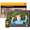 KODAK Cornice digitale da 7 pollici, cornice elettronica, schermo IPS, foto/musica/lettore video, calendario/allarme, supporto USB o scheda SD, rotazione automatica, con telecomando