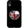 Souvenirs British Lover Gifts Custodia per iPhone XR Half Slovak British Roots UK Slovakia United Kingdom