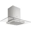 Candy CVMI900X - Cappa aspirante a isola, forma a T, larghezza 90 cm, tasti di comando, vetro, acciaio inox