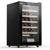 Upstreman Cantinetta Vino, 24 Bottiglie, Temperatura Regolabile 5°C - 20°C, da Incasso o Sottobanco, Doppio Vetro Isolante, Display Touch, Illuminazione LED, 5 Ripiani, Nero W24