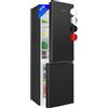 Bomann® Frigorifero con congelatore alto 143 cm | Frigorifero congelatore 175 L con 3 ripiani e 3 cassetti | Arresto della porta sostituibile | silenzioso frigorifero 39 dB | frigorifero KG 320.2 nero
