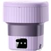 Generico Lavatrice pieghevole portatile EU da 9 litri con secchio for disidratazione e asciugatura, adatta for viaggi all'aperto uso domestico(9L PURPLE)
