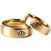 Hsumonre Anelli Per Coppia Incisi King Queen Crown Matching Promise Ring Anniversario Di Matrimonio San Valentino Acciaio Inossidabile Argento Una Coppia (Silver(Her king&His queen),Men11&Women9)
