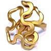 Generico Anello artigianale,in alluminio anodizzato,pezzo unico!Modello Nodo del Sud small Oro Antico.