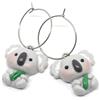 Generic Orecchini koala - orecchini a cerchio con koala