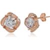 Meissa Orecchini Donna Argento 925 Orecchini Acciaio Chirurgico Orecchini Rosa Bambina Orecchini Anallergici donna Gioielli Regalo Matrimonio Anniversario per Lei, Oro rosa