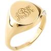 Elegant Jewel Box - Takis Pavlopoulos & Elegant jewel box Women Large Oval monogram ring in solid Gold 9k, 14k, & 18k, Personalized signet ring, Custom Initial engraved chevalier, Family gift, RN360