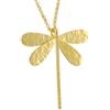 EMMANUELA handcrafted for you Collana libellula in argento sterling oro, ciondolo libellula in argento sterling, gioielli libellula, ciondolo libellula d'argento, gioielli festa della mamma regalo per le donne