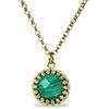 ANEMONE JEWELRY Rotonda Collana Malachite per Donne - Collana Pietra Verde Delicata Oro 14k - Gioielli Femminili Fatti a Mano - Collana per Tutti i Giorni, Collana Stratificazione, Collana Regalo - Personalizzabile