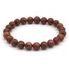 Handmade Generico Bracciale Diaspro Rosso Unisex, Pietre Dure Naturali, Elastico 19 cm, Fatto a Mano