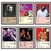 Milk And Coffee Lab - Set di 6 poster musicali, Drake, Kanye West, Kendrick Lamar, Eminem, 2Pac, 50 Cent, senza cornice