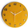 Generico 28cm Piccolo orologio da parete silenzioso con numeri digitali dei vecchi computer colorato come giallo banana Particolari orologi a muro geek moderno x cucina Design italiano originale e nerd