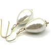 Generico Orecchini con Perle Bianche a Goccia e Argento Vermeil 24 K Italiano, Gioielli Moderni, Bijoux Artigianali, Regalo Festa della Mamma