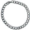 Delora Bracciale in acciaio al titanio da 7 mm per uomo, classico stile cubano hip-hop, resistente all'acqua marina. Lunghezza 21 cm