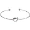 Generic Bracciale Nodo in acciaio - Bracciale rigido nodo