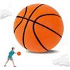 MeYuxg Silent Pallacanestro misura 7 (24 cm) - Silent Foam Basketball per allenamento indoor, silenzioso e leggero, 2026 aggiornato per casa e appartamento (arancione, 24 cm)