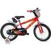 Denver Bike Bicicletta Bambino 16 Pollici Licensed Cars, 4-6 Anni, Rotelle Removibili, Freni Caliper Anteriore/Posteriore, Telaio Acciaio, Ruote Gonfiabili, Borraccia e Scudo