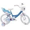 Denver Bike Bicicletta Bambina 16 Pollici Licensed Frozen, 4-6 Anni, Rotelle Removibili, Freni Caliper Anteriore/Posteriore, Telaio Acciaio, Ruote Gonfiabili, Trombetta e Portabambola