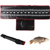 GBKDQQ Tappetino da pesca 140 cm, con metro a nastro, facile da arrotolare e impermeabile, protezione bordi per pesci predatori