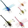 YaZhiDa Mosche per pesca a mosca libellule, ad alta simulazione, mosche secche per pesca alla trota (libellule multicolore)