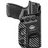 PoLe.Craft Hellcat Fondine IWB Carbon Fiber Kydex Fondine Custom Fit: Springfield Armory Hellcat - Cintura Interna Nascosta Il Trasporto - Copertura Mag bottone - Ingresso allargato - Nessuna usura, nessun jitter