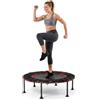 LIFERUN Trampolino Fitness Indoor Con Copertura Perimetrale, Portata 150kg, Ø102/122cm, Maniglia Regolabile, Senza Montaggio, Silenzioso, Per Bambini E Adulti