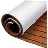 yunaoii Boat Flooring EVA Foam Decking Pavimenti antiscivolo effetto teak Pavimentazione in schiuma EVA autoadesiva per barche, ponti e piscine, dimensioni 240 × 60 cm