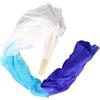 Jwthee 1 paio di ventagli di seta per danza del ventre in finta seta,(blu lago e blu reale)