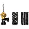 LEZYNE Tubeless Co2 Blaster (Kit di Riparazione e Pompa), Nero, Head + (2) 20g Cartridges
