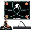 Aizuoni Tappetino Da Basket In Per Palleggio, 120x80cm Tappetino Per Allenamento Di Pallacanestro, Silent Campo Angolare Pieghevole, Superficie Silenziosa Per Allenamenti Domestici, Allenatore Di Basket