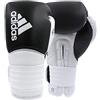 adidas Hybrid 300 - Guantoni da Boxe, Unisex, CI9186, Nero/Bianco/Argento, 14 Once
